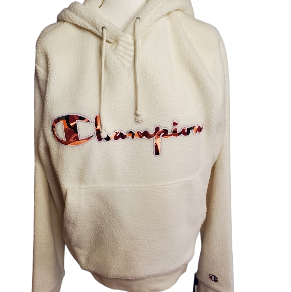 NWT Fuzzy Champion Ivory Hoodie
